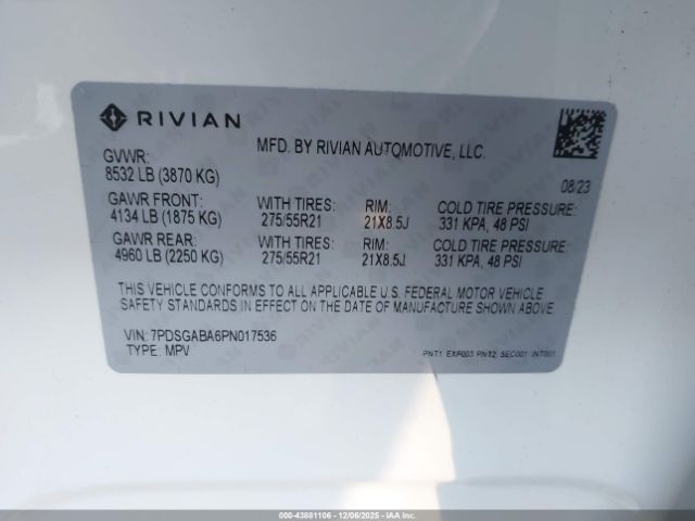 2023 RIVIAN R1S 7PDSGABA6PN017536 Photo 8