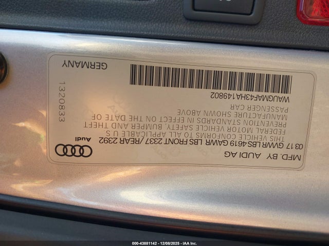 2017 AUDI A4 WAUGMAF43HA149802 Photo 8