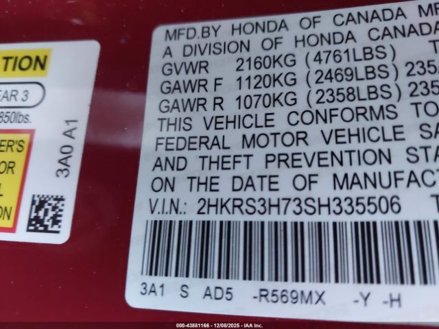 2025 HONDA CR-V 2HKRS3H73SH335506 Photo 8