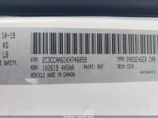 2019 CHRYSLER 300 2C3CCAAG1KH746059 Photo 8
