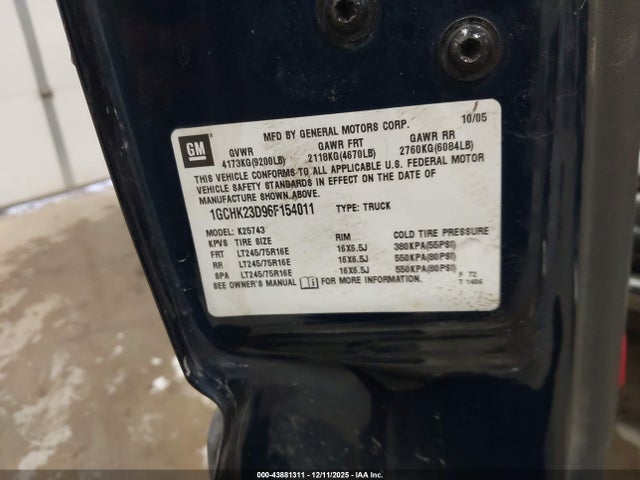 2006 CHEVROLET SILVERADO 2500HD 1GCHK23D96F154011 Photo 8