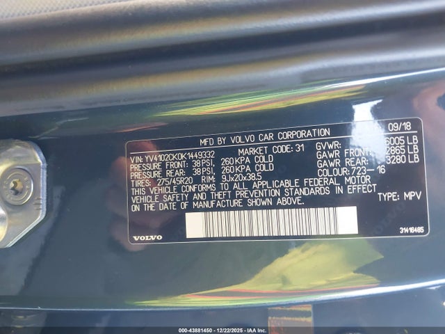 2019 VOLVO XC90 YV4102CK0K1449332 Photo 8