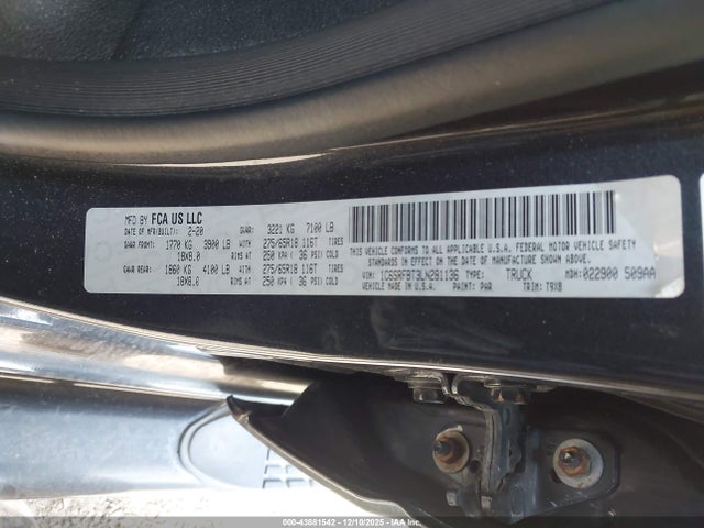 2020 RAM 1500 1C6SRFBT3LN281136 Photo 8