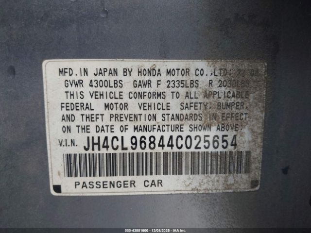 2004 ACURA TSX JH4CL96844C025654 Photo 8