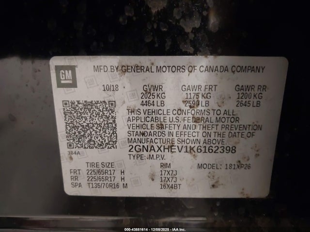 Chevrolet EQUINOX LS 2019 2GNAXHEV1K6162398 Image 9