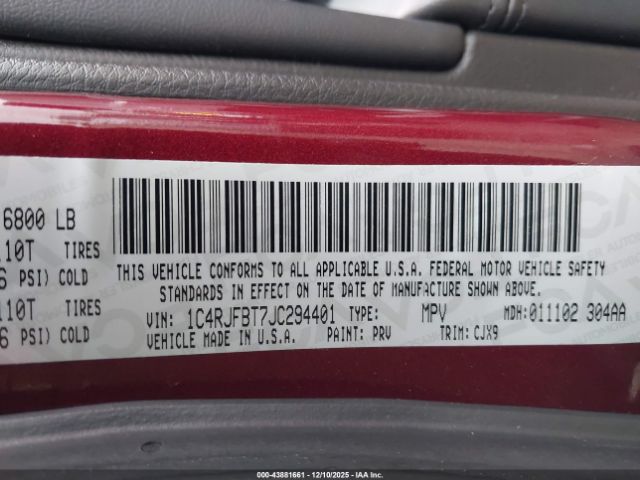 2018 JEEP GRAND CHEROKEE 1C4RJFBT7JC294401 Photo 8