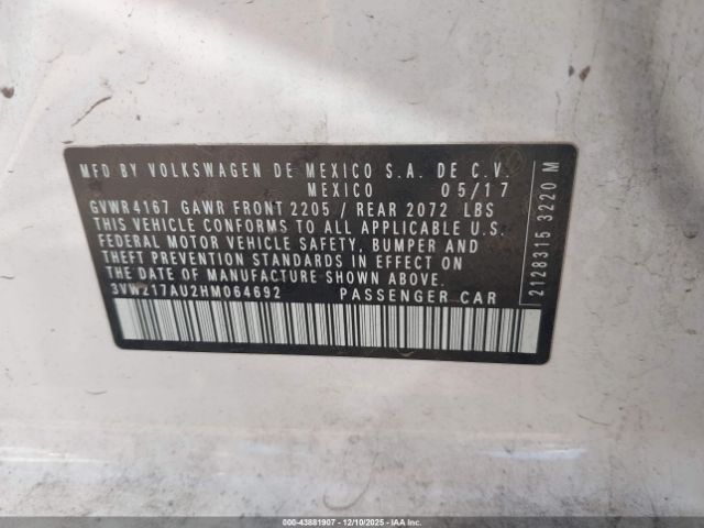 2017 VOLKSWAGEN GOLF 3VW217AU2HM064692 Photo 8