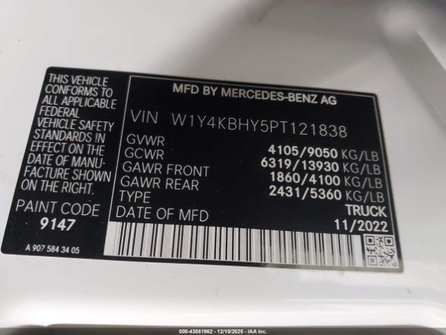 2023 MERCEDES-BENZ SPRINTER 2500 W1Y4KBHY5PT121838 Photo 8