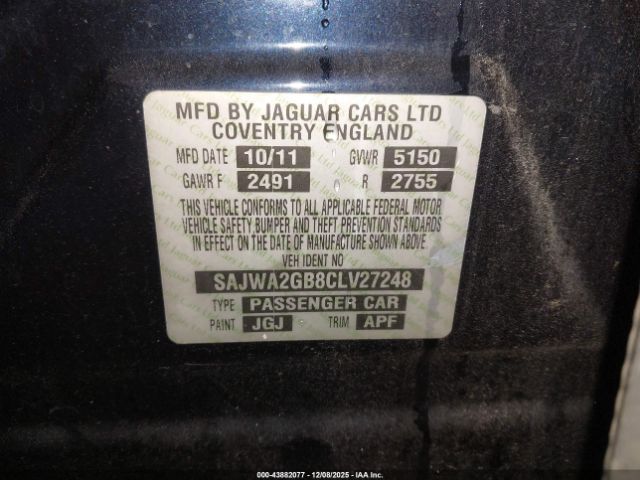 2012 JAGUAR XJ SAJWA2GB8CLV27248 Photo 8