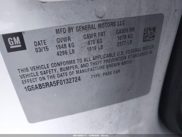 2015 CADILLAC ATS 1G6AB5RA5F0132724 Photo 8