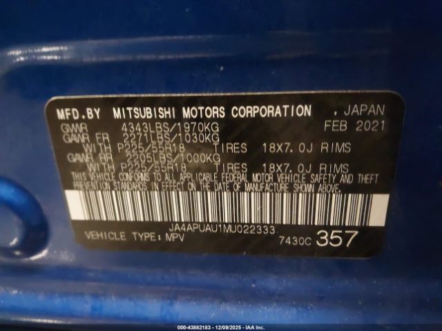 2021 MITSUBISHI OUTLANDER SPORT JA4APUAU1MU022333 Photo 8