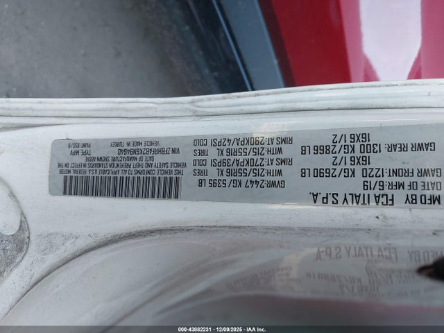 Продаж на аукціоні авто 2019 Ram Promaster City Tradesman, vin: ZFBHRFAB2K6N94640, номер лоту: 43882231
