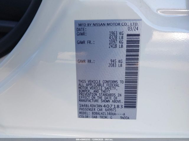 2024 NISSAN ALTIMA 1N4BL4DV3RN407183 Photo 8