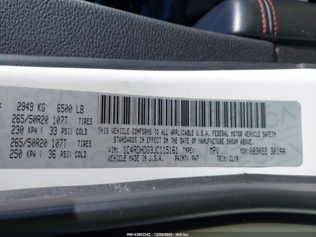 2018 DODGE DURANGO 1C4RDHDG3JC115161 Photo 8