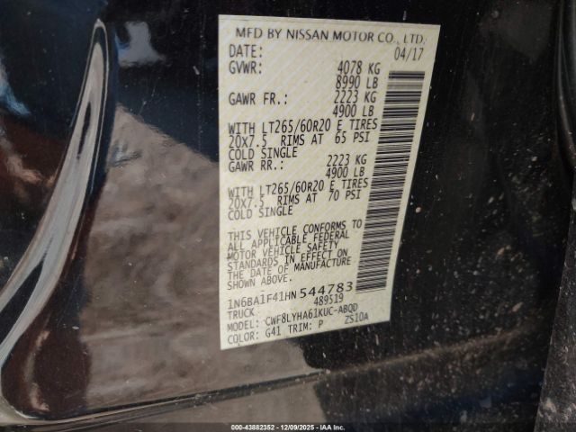 2017 NISSAN TITAN XD 1N6BA1F41HN544783 Photo 8