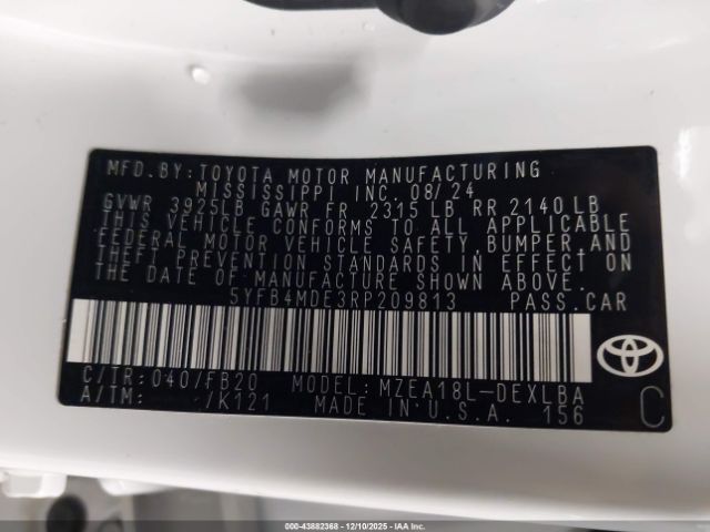 2024 TOYOTA COROLLA 5YFB4MDE3RP209813 Photo 8