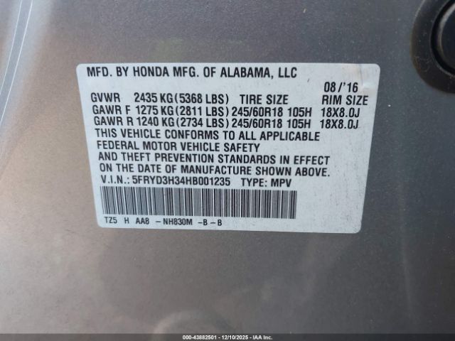 2017 ACURA MDX 5FRYD3H34HB001235 Photo 8
