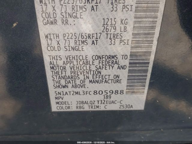 2015 NISSAN ROGUE 5N1AT2ML3FC805988 Photo 8