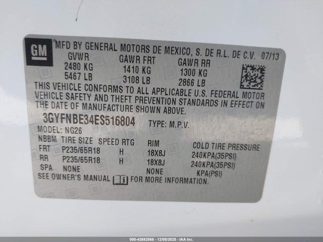 2014 CADILLAC SRX 3GYFNBE34ES516804 Photo 8