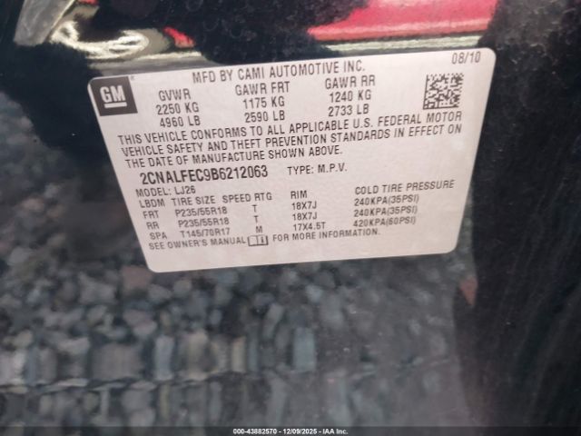 2011 CHEVROLET EQUINOX 2CNALFEC9B6212063 Photo 8