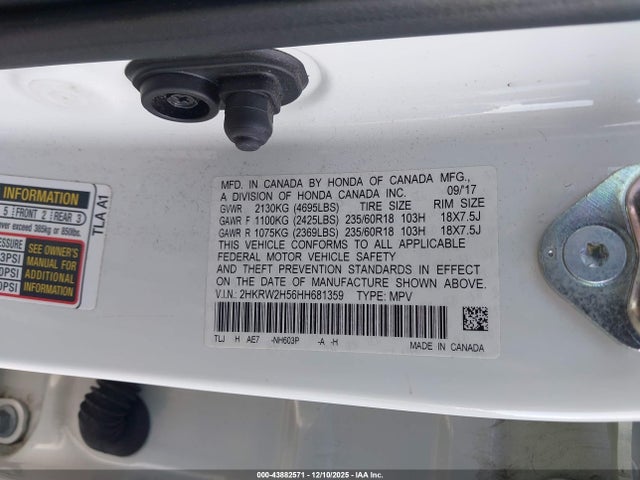 2HKRW2H56HH681359 Honda CR-V EX