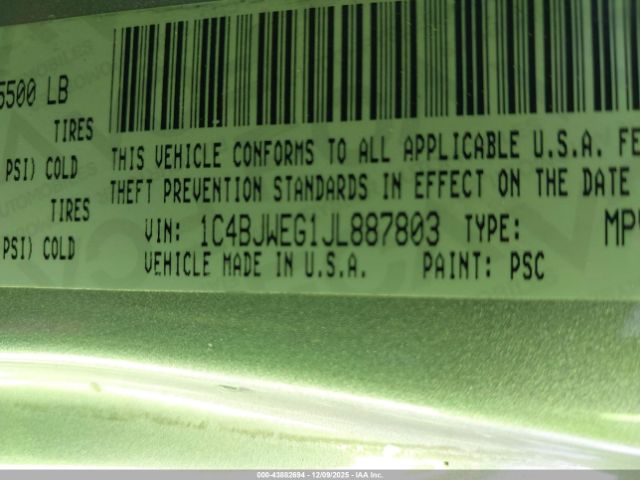 2018 JEEP WRANGLER JK UNLIMITED 1C4BJWEG1JL887803 Photo 8