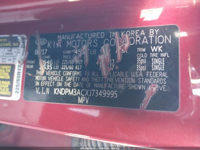 2018 KIA SPORTAGE KNDPM3ACXJ7349995 Photo 8