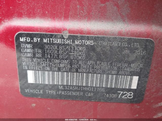 2017 MITSUBISHI MIRAGE ML32A5HJ1HH011766 Photo 8