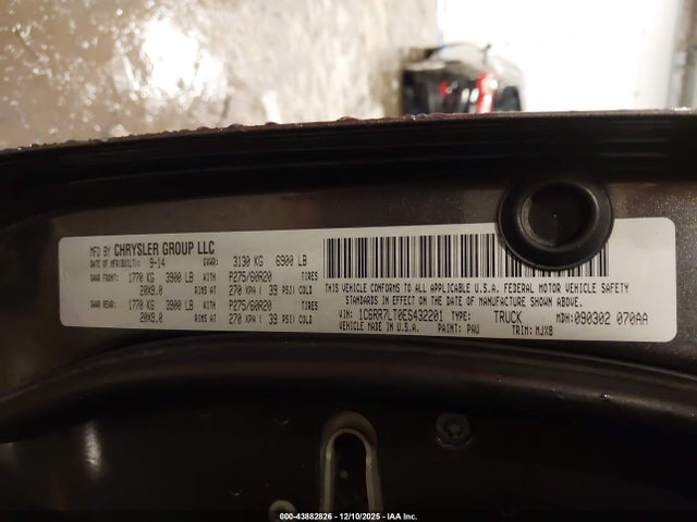 Aukcja sprzedaży 2014 Ram 1500 Big Horn, vin: 1C6RR7LT0ES432201, numer aukcji: 43882826