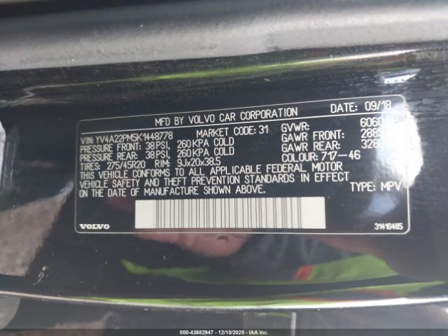 2019 VOLVO XC90 YV4A22PM5K1448778 Photo 8