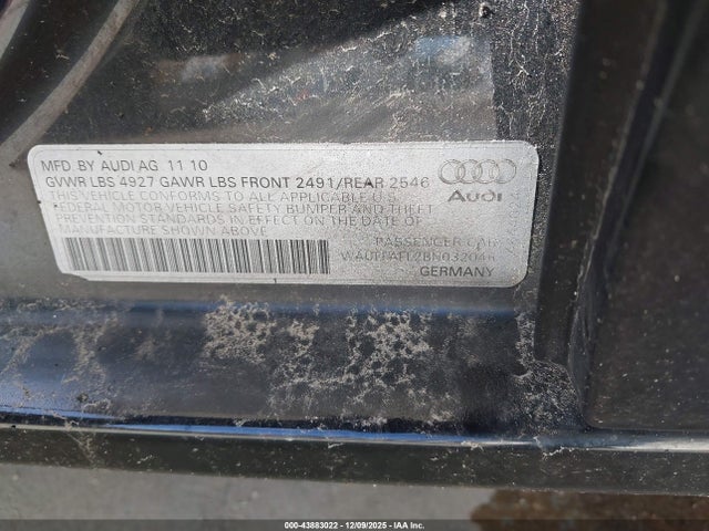 2011 AUDI A4 WAUFFAFL2BN032046 Photo 8