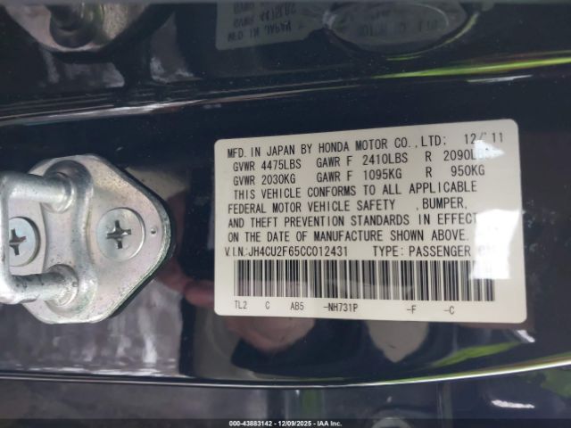 2012 ACURA TSX JH4CU2F65CC012431 Photo 8