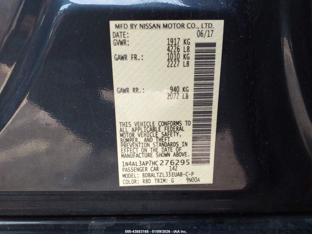 2017 NISSAN ALTIMA 1N4AL3AP7HC276295 Photo 8