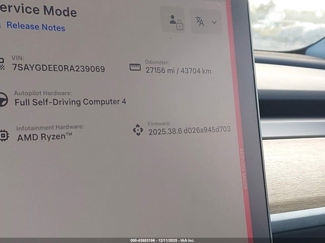 2024 TESLA MODEL Y 7SAYGDEE0RA239069 Photo 6