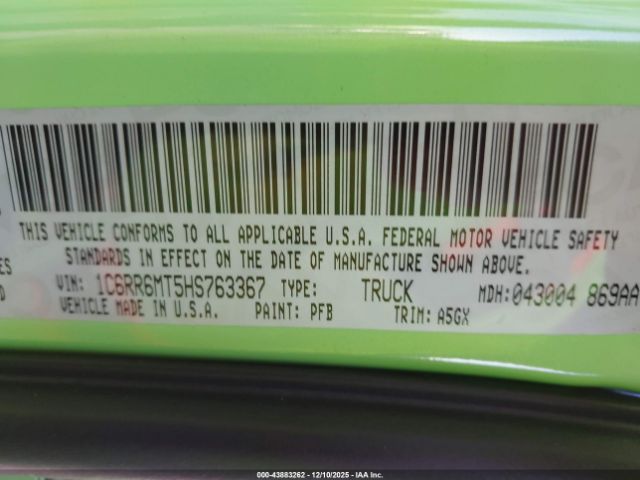 2017 RAM 1500 1C6RR6MT5HS763367 Photo 8