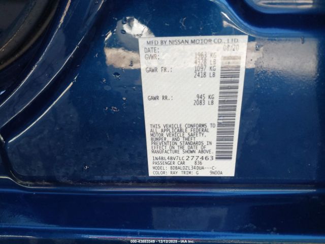 2020 NISSAN ALTIMA 1N4BL4BV7LC277463 Photo 8