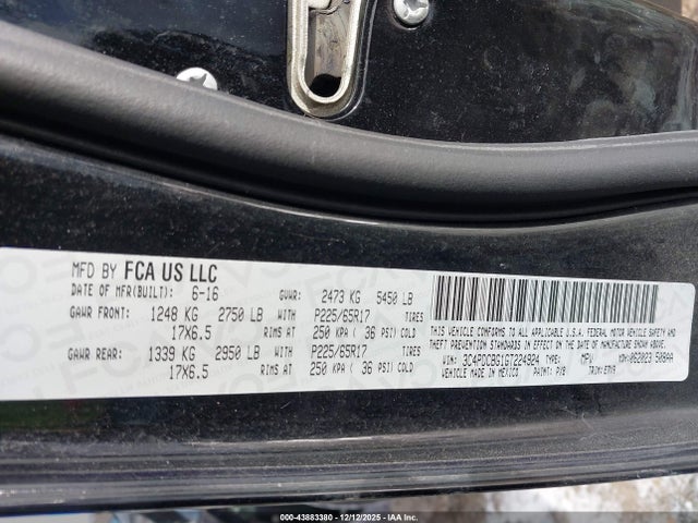 Dodge Journey Sxt 2016 3C4PDCBG1GT224924 Image 9