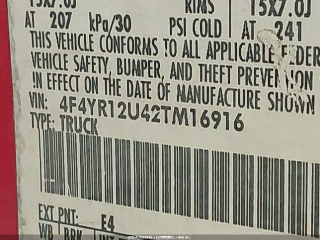 2002 MAZDA B3000 4F4YR12U42TM16916 Photo 8