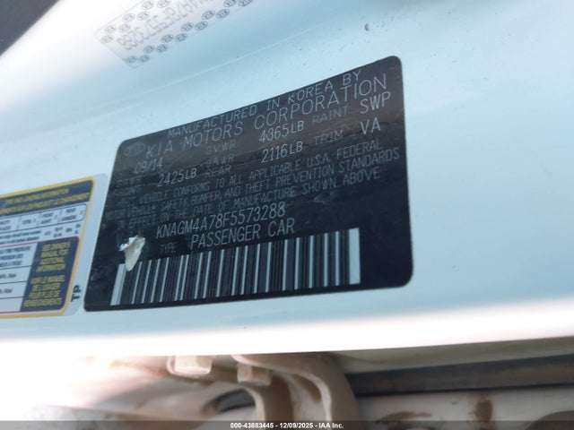 KIA dohc gdi theta ii 2015 KNAGM4A78F5573288 Image 9