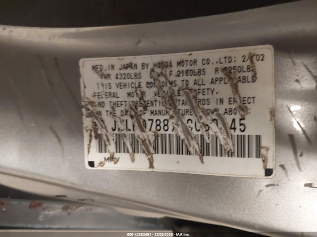 2002 HONDA CR-V JHLRD78872C039445 Photo 8