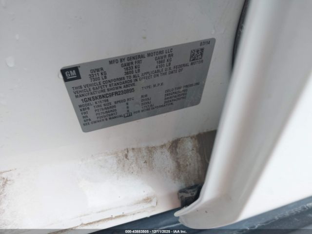 2015 CHEVROLET TAHOE 1GNSKBKC9FR230895 Photo 8