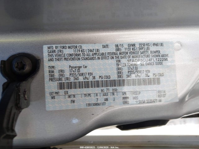 Ford C-max Energi Sel 2015 1FADP5CU4FL122298 Image 9