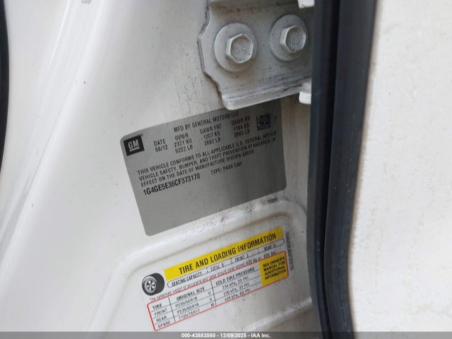 2012 BUICK LACROSSE 1G4GE5E36CF373170 Photo 8