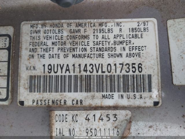 1997 ACURA CL 19UYA1143VL017356 Photo 8