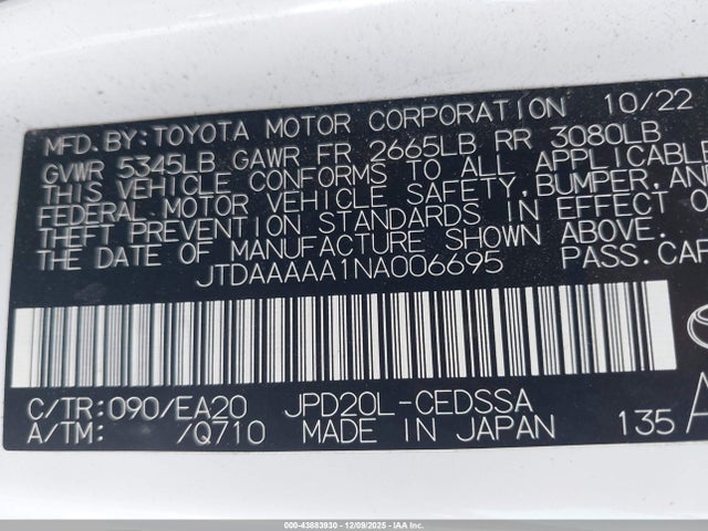 2022 TOYOTA MIRAI JTDAAAAA1NA006695 Photo 8