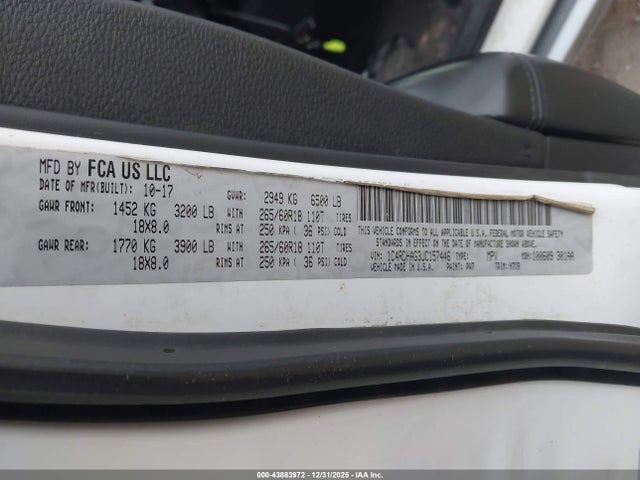 Dodge Durango 2018 1C4RDHAG3JC157446 Image 18