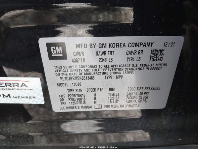 2022 CHEVROLET TRAX KL7CJNSM5NB513485 Photo 8