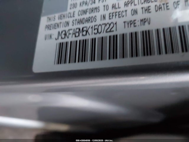 Aukcja sprzedaży 2019 Mazda Cx-5 Sport, vin: JM3KFABM5K1507221, numer aukcji: 43884056