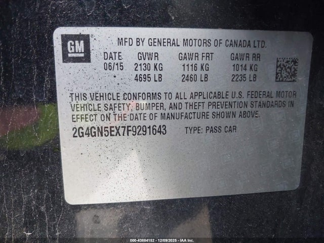 Продажа на аукционе авто 2015 Buick Regal Turbo/e-assist Premium I, vin: 2G4GN5EX7F9291643, номер лота: 43884152