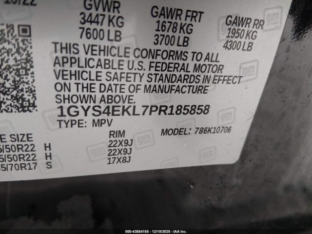2023 CADILLAC ESCALADE 1GYS4EKL7PR185858 Photo 8